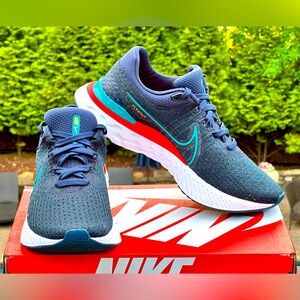 NEW Nike React Infinity Run FK 3 (Navy / Green) - Mens US 9 | Womens US 10.5